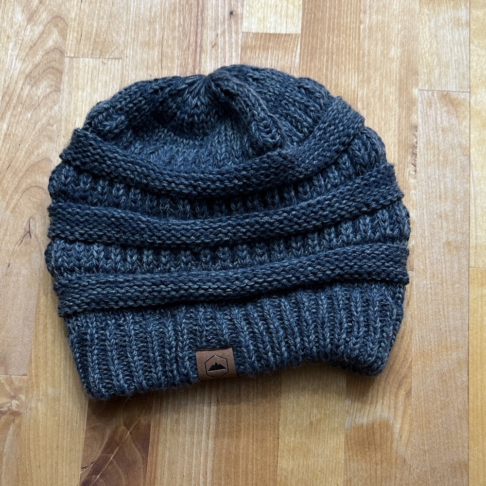 Cozy Knit Beanie in Dark Gray